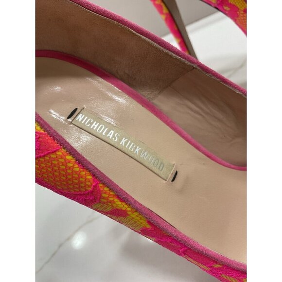 Nicholas Kirkwood Pink Lace Pumps Size EU 37/US 6.5 - Picture 5 of 7